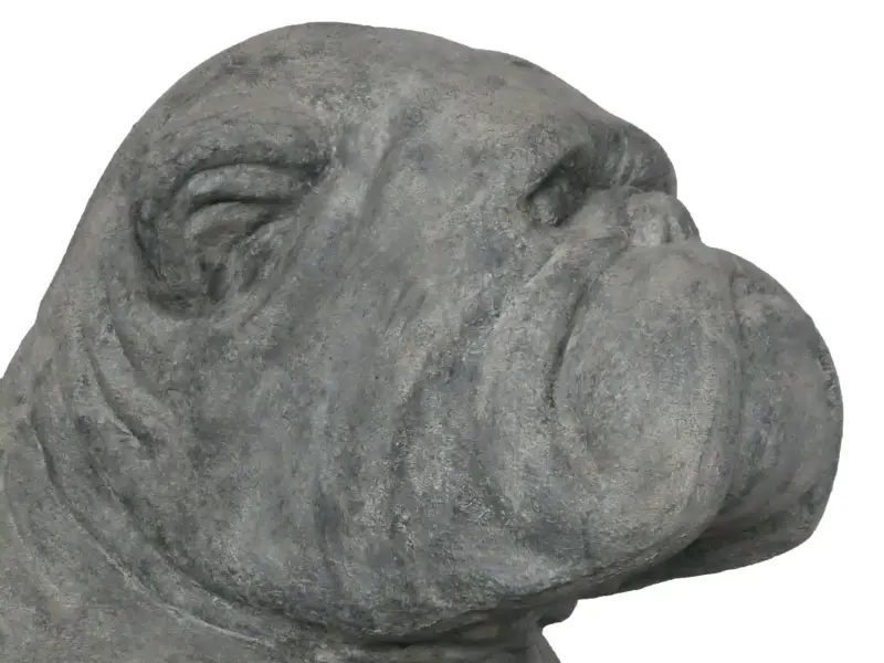 Product image 5 of the product “Sitting bulldog approx. 115cm, hollow cast stone. ”